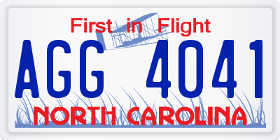 NC license plate AGG4041