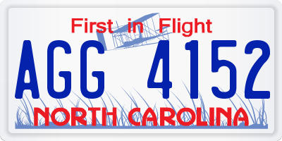 NC license plate AGG4152