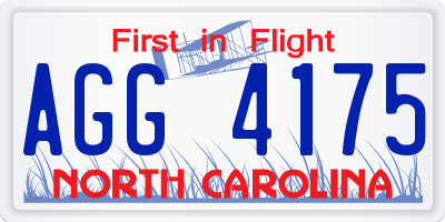 NC license plate AGG4175