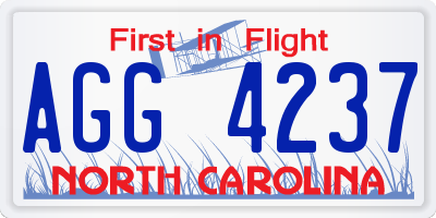 NC license plate AGG4237