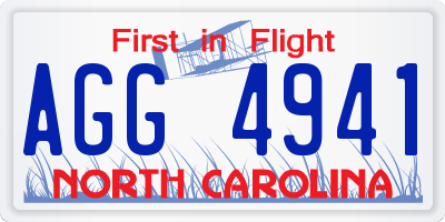 NC license plate AGG4941