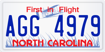 NC license plate AGG4979
