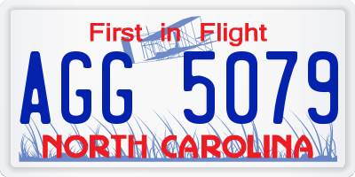 NC license plate AGG5079