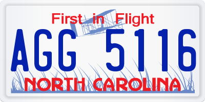 NC license plate AGG5116