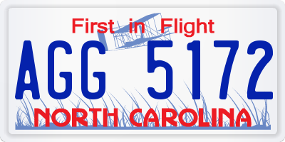 NC license plate AGG5172