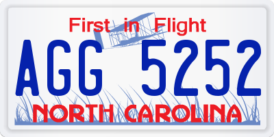 NC license plate AGG5252