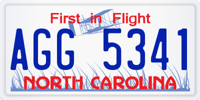 NC license plate AGG5341