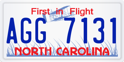NC license plate AGG7131