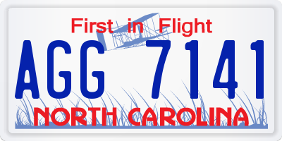 NC license plate AGG7141