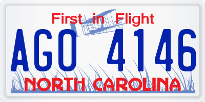NC license plate AGO4146