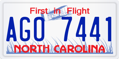 NC license plate AGO7441