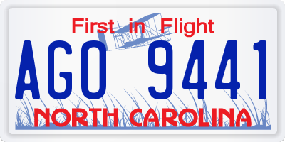 NC license plate AGO9441