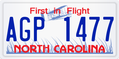 NC license plate AGP1477