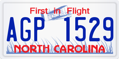 NC license plate AGP1529