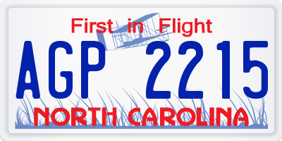 NC license plate AGP2215