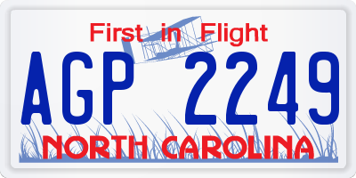 NC license plate AGP2249