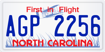 NC license plate AGP2256