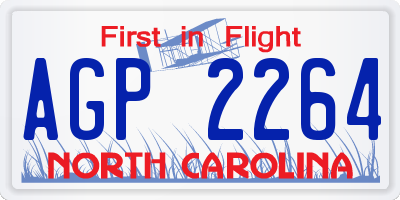 NC license plate AGP2264