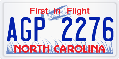 NC license plate AGP2276