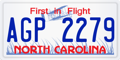 NC license plate AGP2279