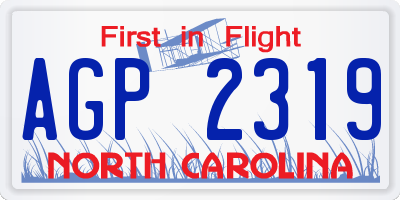 NC license plate AGP2319