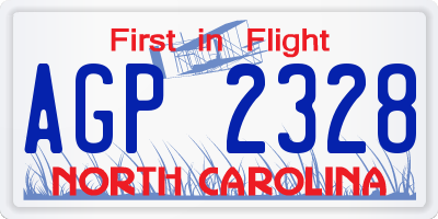 NC license plate AGP2328