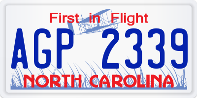 NC license plate AGP2339