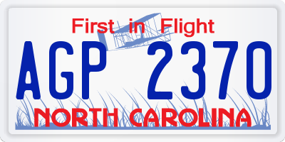 NC license plate AGP2370