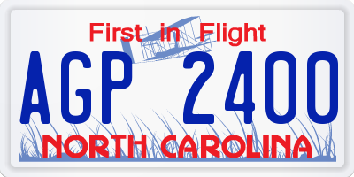 NC license plate AGP2400