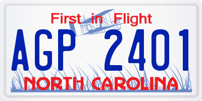 NC license plate AGP2401