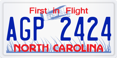 NC license plate AGP2424