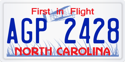 NC license plate AGP2428