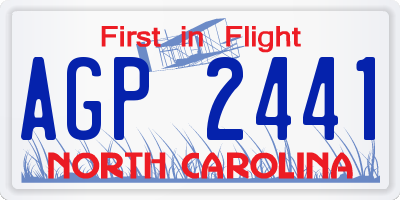 NC license plate AGP2441