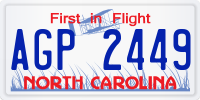 NC license plate AGP2449
