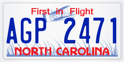 NC license plate AGP2471