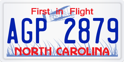 NC license plate AGP2879