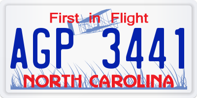 NC license plate AGP3441
