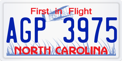 NC license plate AGP3975