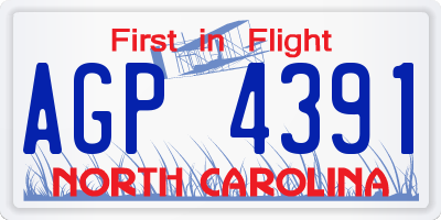 NC license plate AGP4391