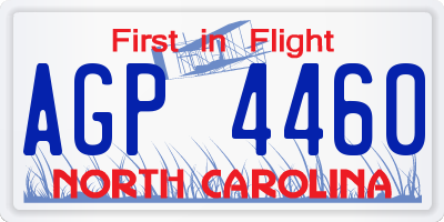 NC license plate AGP4460
