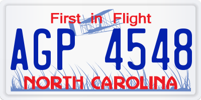 NC license plate AGP4548