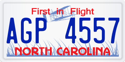 NC license plate AGP4557