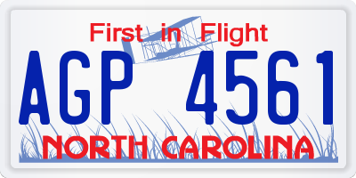 NC license plate AGP4561