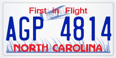 NC license plate AGP4814