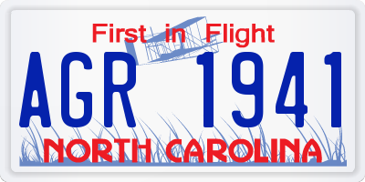 NC license plate AGR1941