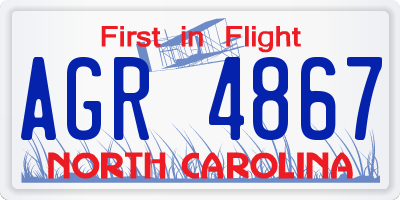 NC license plate AGR4867