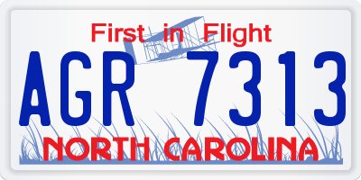 NC license plate AGR7313