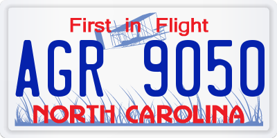 NC license plate AGR9050