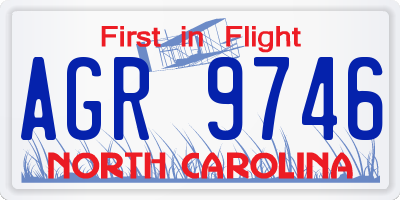 NC license plate AGR9746