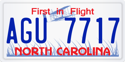 NC license plate AGU7717